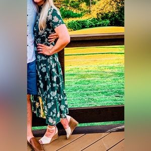 Green floral Lulu’ dress